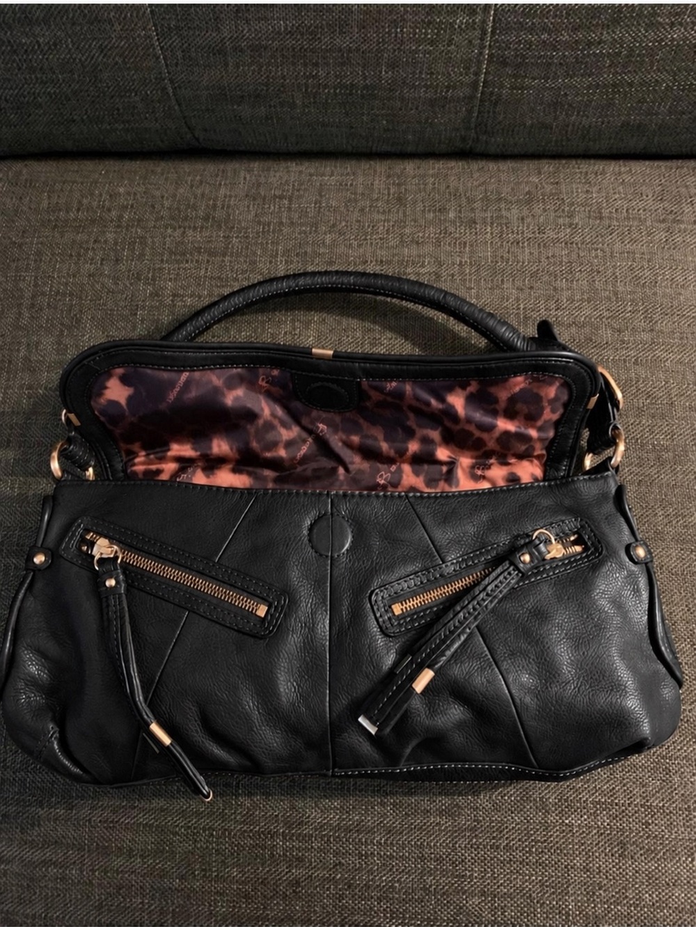 B. MAKOWSKY Classic Black Leather Shoulder Bag❤️❤️❤️ - Picture 6 of 10